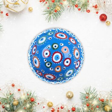 Wholesale 8 Cm Evil Eye Embossed Bowl - 2