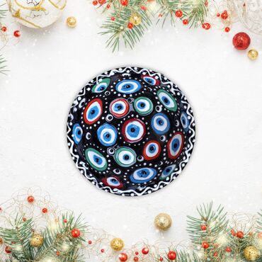 Wholesale 8 Cm Evil Eye Embossed Bowl - 4