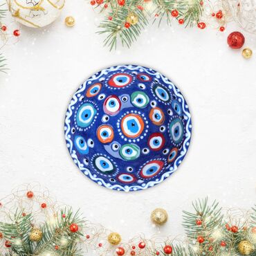 Wholesale 8 Cm Evil Eye Embossed Bowl - 5