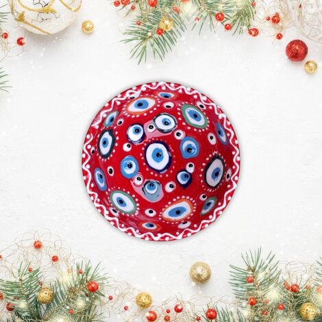 Wholesale 8 Cm Evil Eye Embossed Bowl - 12