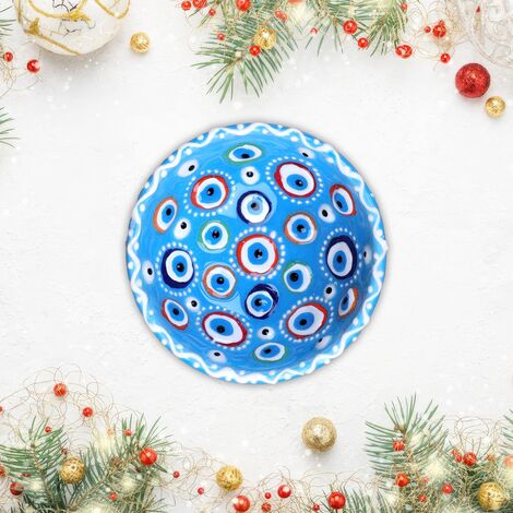 Wholesale 13 Cm Evil Eye Embossed Bowl - 2