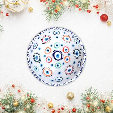 Wholesale 13 Cm Evil Eye Embossed Bowl - 7