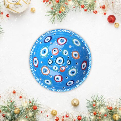 Wholesale 16 Cm Evil Eye Embossed Bowl - 2