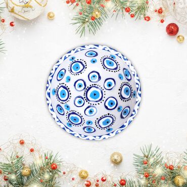 Wholesale 16 Cm Evil Eye Embossed Bowl - 11