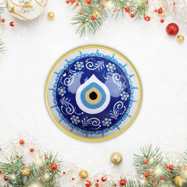 Wholesale 8 Cm Evil Eye Special Embossing Bowl - 1