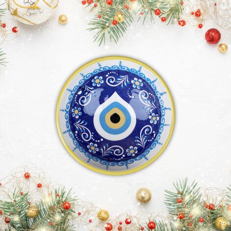 Wholesale 13 Cm Evil Eye Special Embossing Bowl - 2