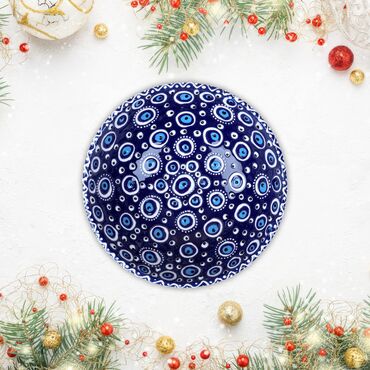 Wholesale 20 Cm Evil Eye Embossed Bowl - 3