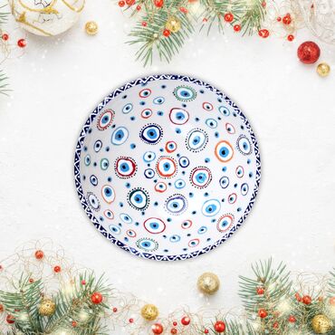 Wholesale 20 Cm Evil Eye Embossed Bowl - 14