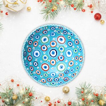 Wholesale 20 Cm Evil Eye Embossed Bowl - 17