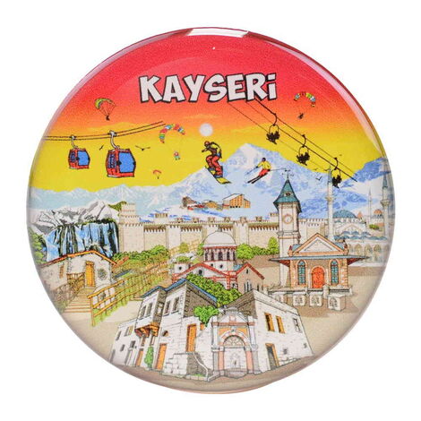 Toptan Kayseri Temalı Myros Yuvarlak Magnet 67 mm - 26