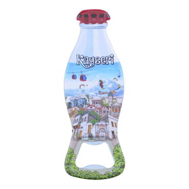 Kayseri Themed Customised Uv Printed Coca Cola Bottle Shape Plastic Base Bottle Opener 42x120 mm - 3