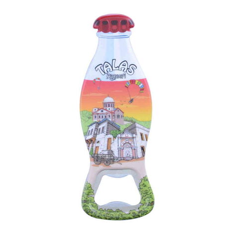 Kayseri Themed Customised Uv Printed Coca Cola Bottle Shape Plastic Base Bottle Opener 42x120 mm - 5