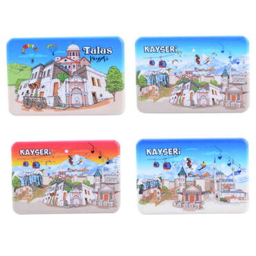 Kayseri Themed Customised UV Printed Plastic Base Rectangle Fridge Magnet 80x50 mm - 2