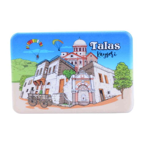 Kayseri Themed Customised UV Printed Plastic Base Rectangle Fridge Magnet 80x50 mm - 4