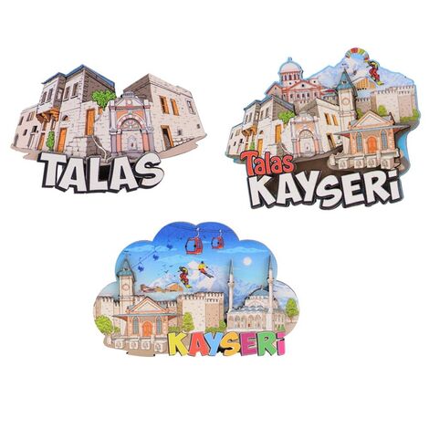 Kayseri Themed Wooden Customised 2D Souvenir Fridge Magnet - 3