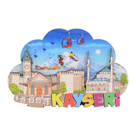 Kayseri Themed Wooden Customised 2D Souvenir Fridge Magnet - 5