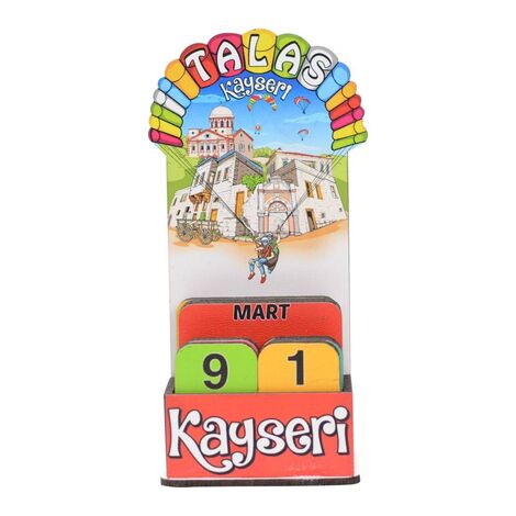 Kayseri Themed Wooden Table Calendar - 3