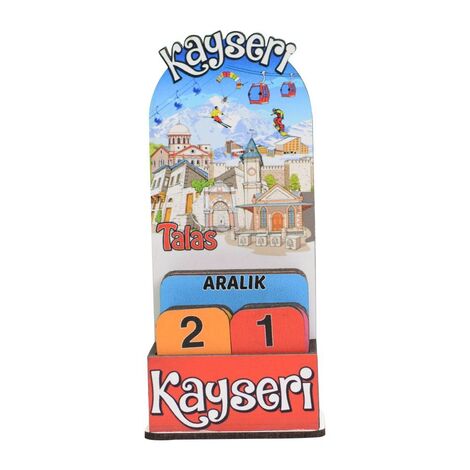 Kayseri Themed Wooden Table Calendar - 4