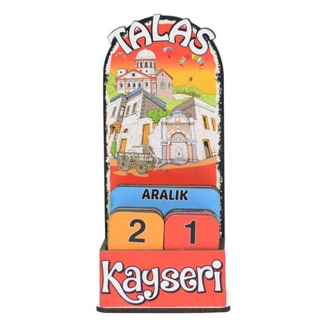 Kayseri Themed Wooden Table Calendar - 5