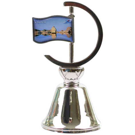 Kekova Themed Collectible Souvenir Double Face Metal Spinner Flag Bell 44x96 mm - 4