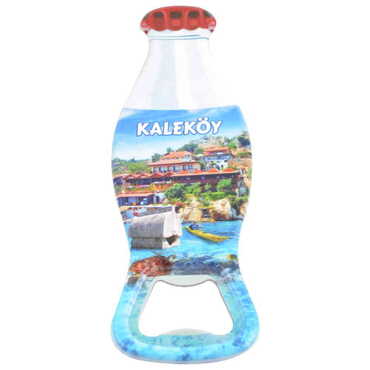 Kekova Themed Customised Uv Printed Coca Cola Bottle Shape Plastic Base Bottle Opener 42x120 mm - 4