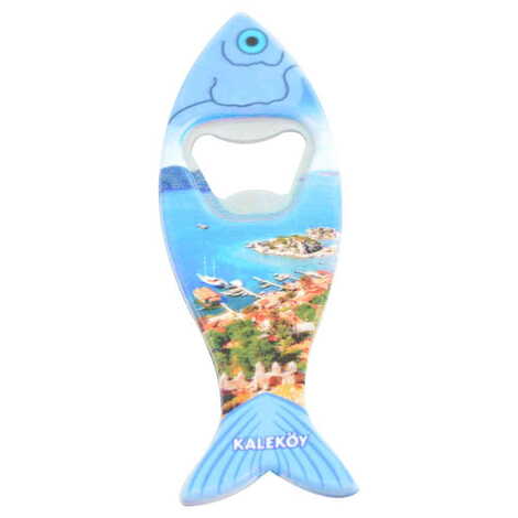 Kekova Themed Customised UV Printed Fish Shape Printed Plastic Base Bottle Opener 42x130 mm - 4