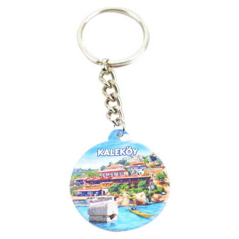 Kekova Themed Customised UV Printed Plastic Base Square Keyring 38x100 mm - 3