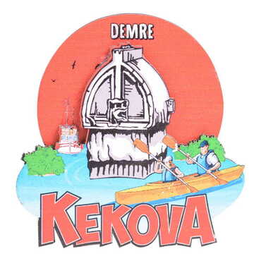 Kekova Themed Wooden Customised 2D Souvenir Fridge Magnet - 3