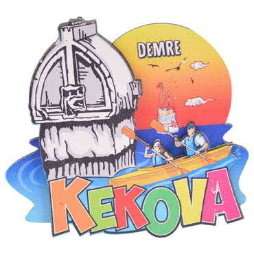 Kekova Themed Wooden Customised 2D Souvenir Fridge Magnet - 5