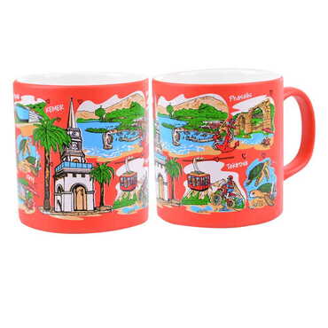 Kemer Region Themed Customised Serigraphy Printed Ceramic Mug 82x90 mm - 6