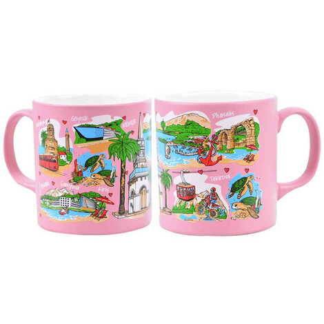 Kemer Region Themed Customised Serigraphy Printed Ceramic Mug 82x90 mm - 11