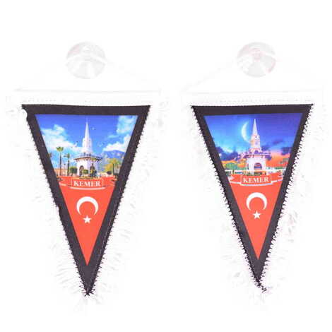 Toptan Kemer Temalı Üçgen Flama 10X15 cm - 2