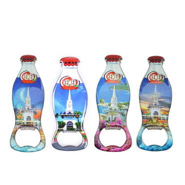 Kemer Themed Coke Bottle Shaped Metal Magnetic Bottle Opener 120x41 mm - 3