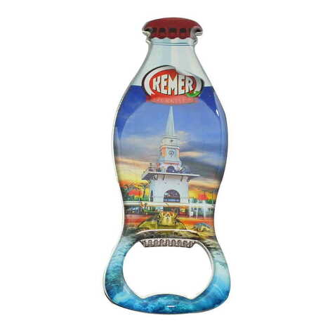 Kemer Themed Coke Bottle Shaped Metal Magnetic Bottle Opener 120x41 mm - 5