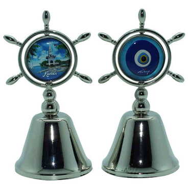 Kemer Themed Collectible Souvenir Double Face Metal Spinner Rudder Bell 44x92 mm - 3