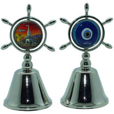 Kemer Themed Collectible Souvenir Double Face Metal Spinner Rudder Bell 44x92 mm - 9