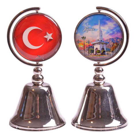 Kemer Themed Collectible Souvenir Metal Bell 44x90 mm - 6