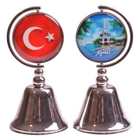 Kemer Themed Collectible Souvenir Metal Bell 44x90 mm - 7