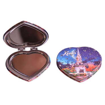 Kemer Themed Custom Printed Heart Shape Compact Mirror - 8