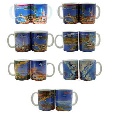 Kemer Themed Customised Porcelain Souvenir Travel Mug 80x95 mm - 2