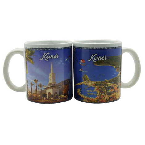 Kemer Themed Customised Porcelain Souvenir Travel Mug 80x95 mm - 6