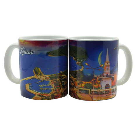 Kemer Themed Customised Porcelain Souvenir Travel Mug 80x95 mm - 7