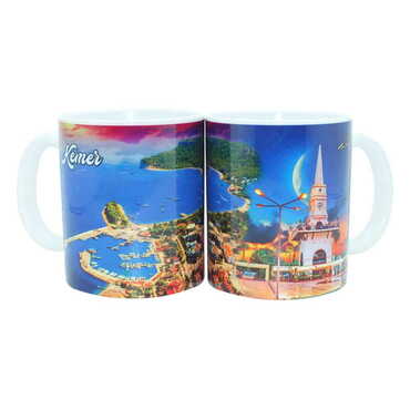 Kemer Themed Customised Porcelain Souvenir Travel Mug 80x95 mm - 8