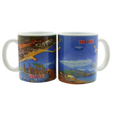 Kemer Themed Customised Porcelain Souvenir Travel Mug 80x95 mm - 9