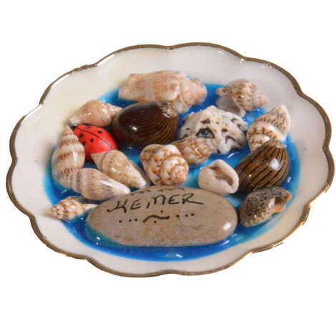 Kemer Themed Customised Sea Shell Plate Magnet 73 Mm - 4