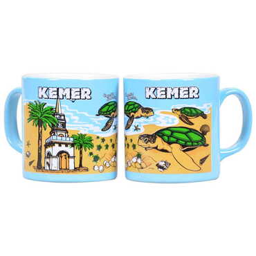 Kemer Themed Customised Serigraphy Printed Ceramic Mug 82x90 mm - 3