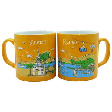 Kemer Themed Customised Serigraphy Printed Ceramic Mug 82x90 mm - 5