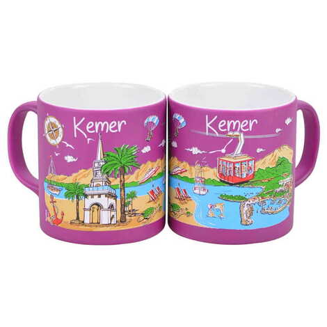 Kemer Themed Customised Serigraphy Printed Ceramic Mug 82x90 mm - 6