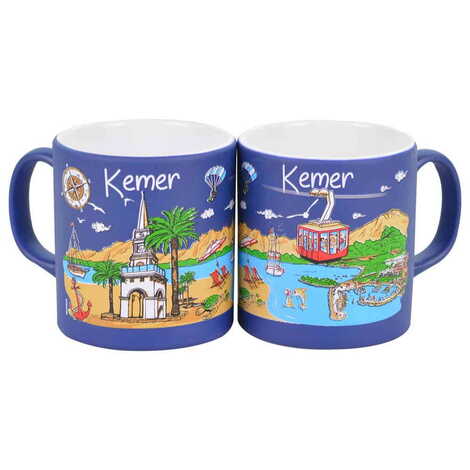 Kemer Themed Customised Serigraphy Printed Ceramic Mug 82x90 mm - 7