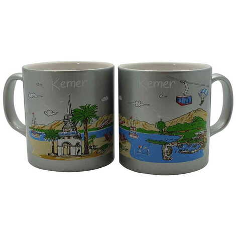 Kemer Themed Customised Serigraphy Printed Ceramic Mug 82x90 mm - 8